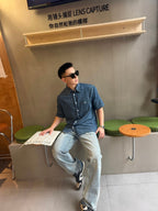 2026 New GS Embroidered Denim Short-Sleeved Shirt (BB810-A80)