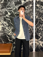 2026 New GS Embroidered Denim Short-Sleeved Shirt (BB810-A80)