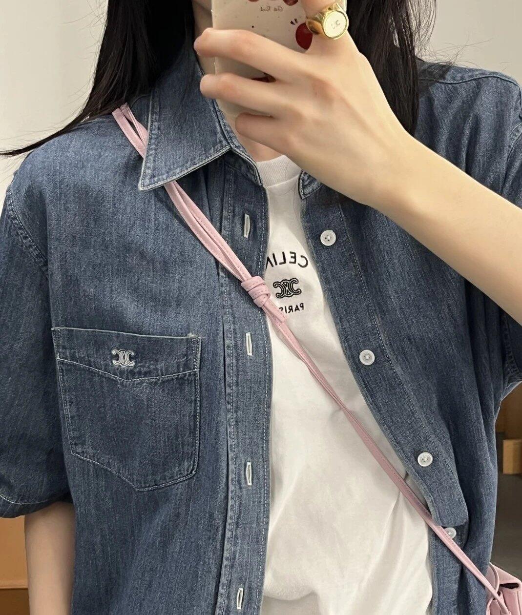 2026 New GS Embroidered Denim Short-Sleeved Shirt (BB810-A80)