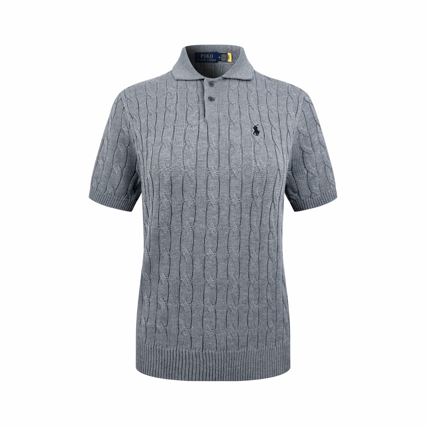 2026 Women's GS Cable-Knit Polo Neck Sweater (FF719)