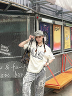 2026 Women’s GS  Letter Print Box-Fit Short-Sleeved T-Shirt (EE405)