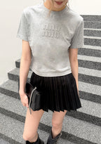2026 Women’s Short-Sleeved Patchwork Embroidered T-Shirt (FF705)