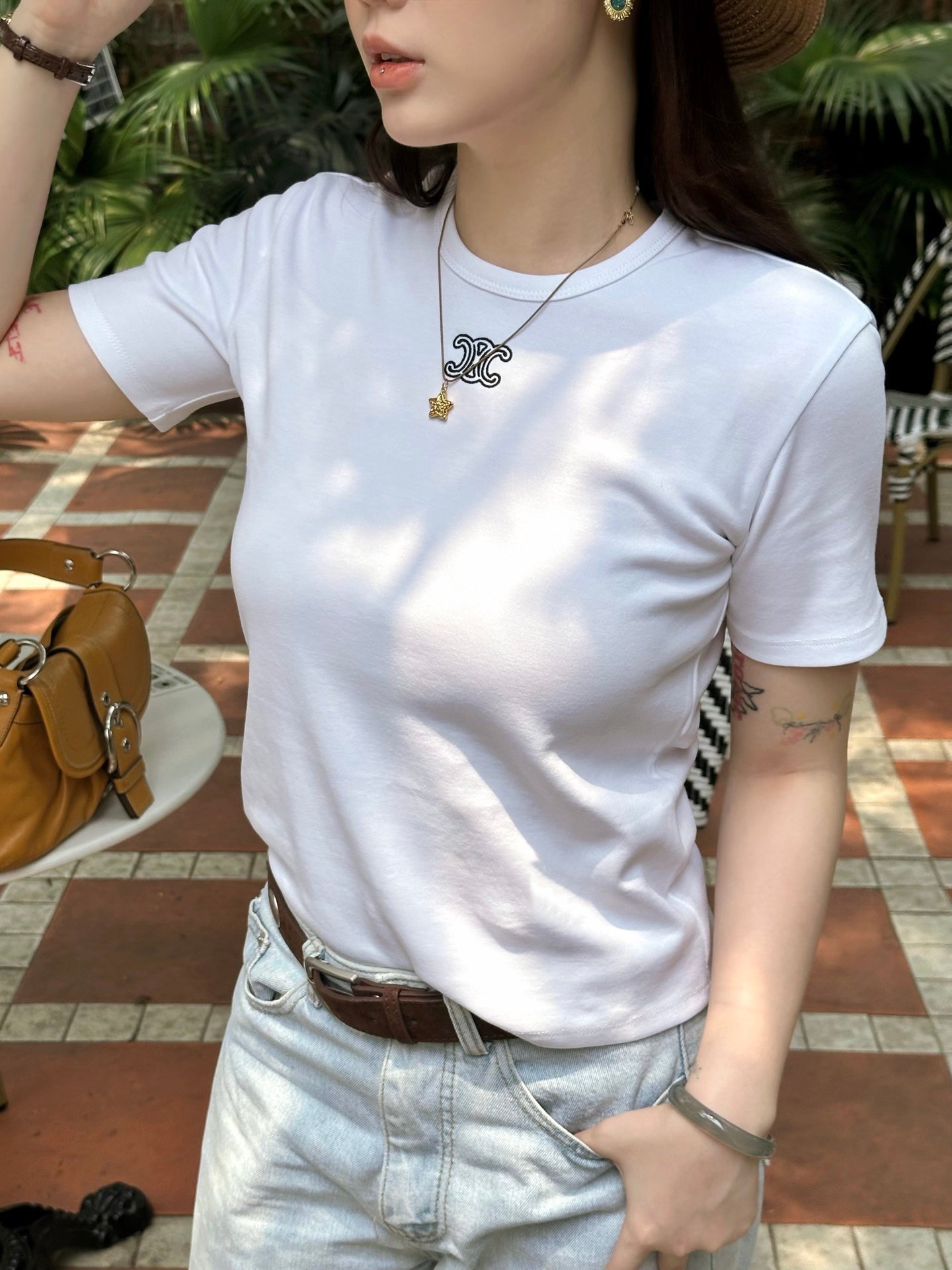 2026 Women’s GS Logo Embroidered Short-Sleeved T-Shirt (EE401)