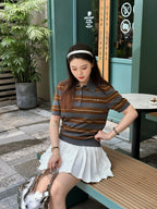 2026 Women’s GS Logo Jacquard Striped Jumper  (FF711)