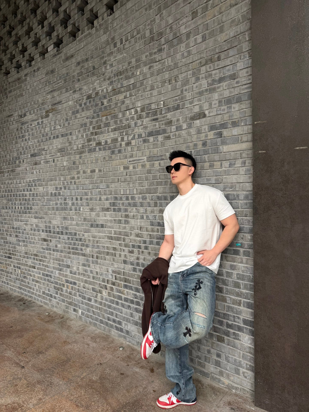 2026 New GS Cross Logo Distressed Jeans (CC963-C60)