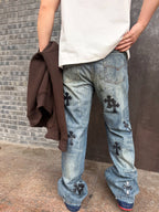 2026 New GS Cross Logo Distressed Jeans (CC963-C60)