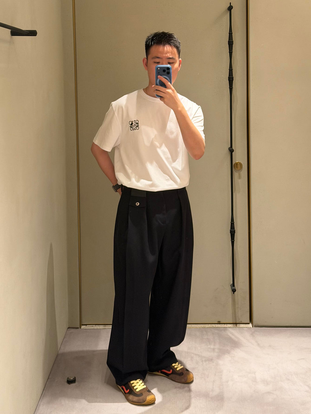 2026 New GS Leather-Trimmed Casual Trousers (BB792-B85)