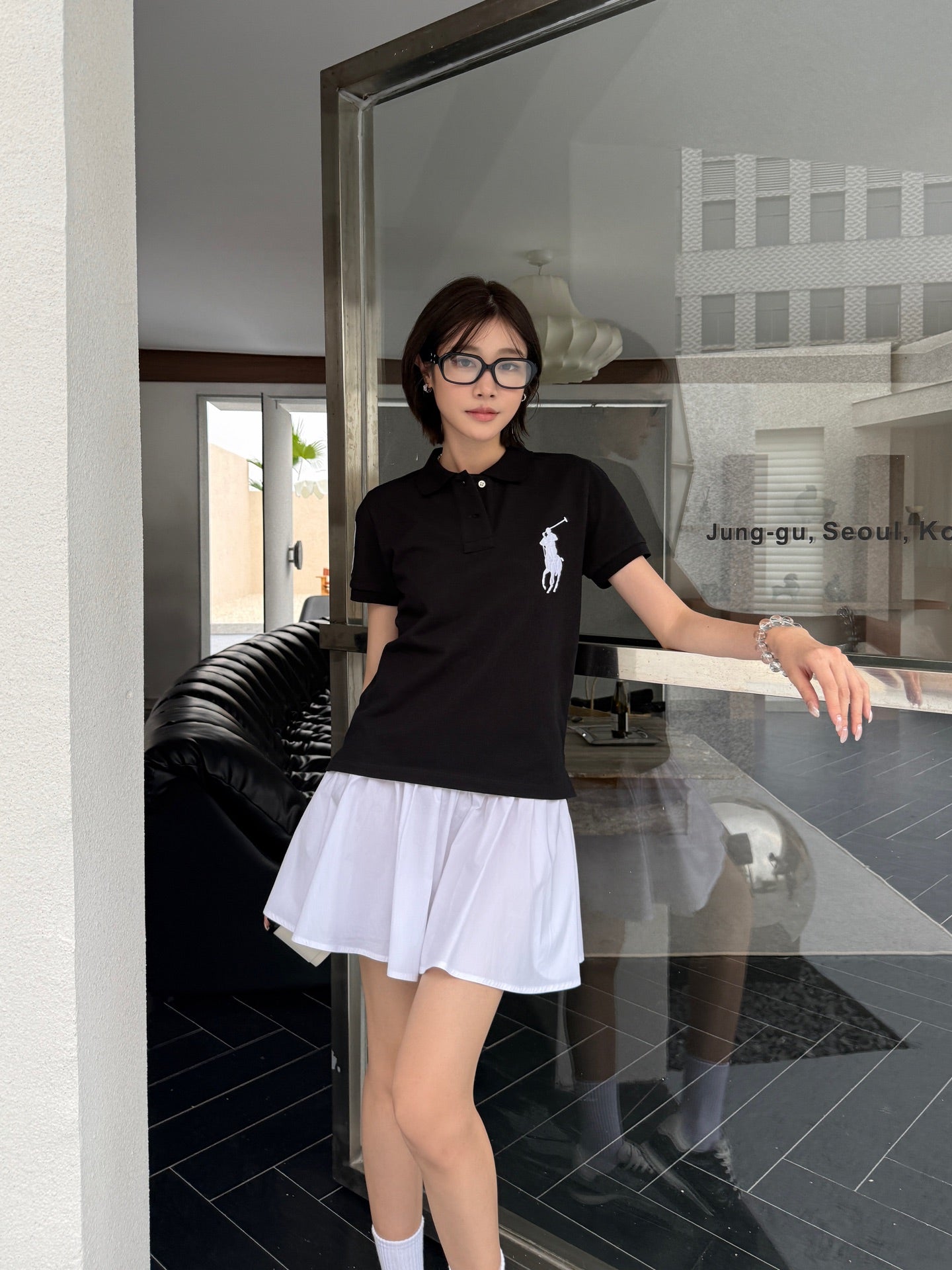 2026 Women’s GS Large Embroidered Logo Polo Shirt (FF714)