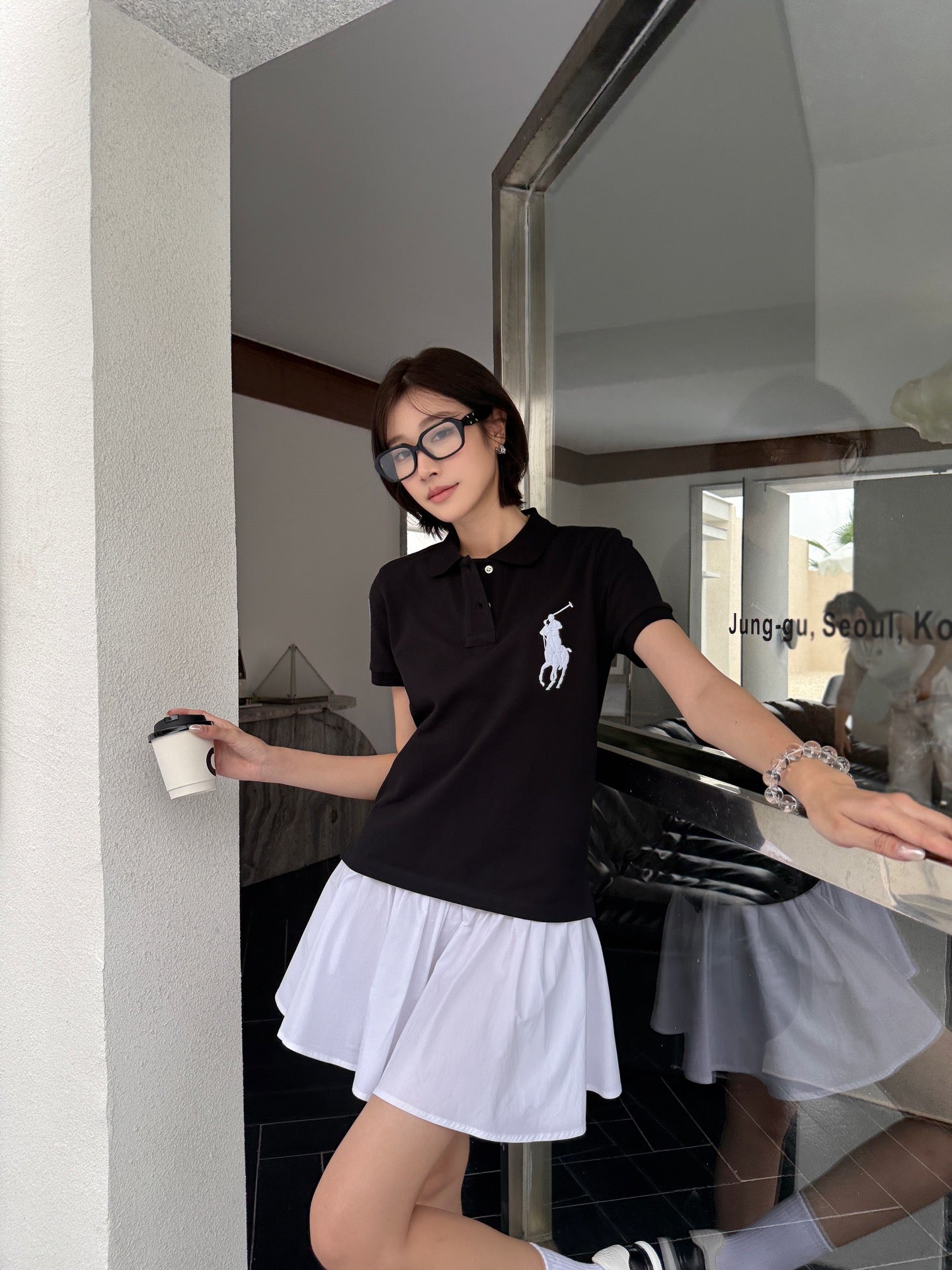 2026 Women’s GS Large Embroidered Logo Polo Shirt (FF714)