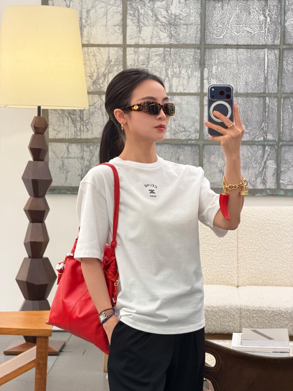 2026 Women’s GS Logo Embroidered Short-Sleeved T-Shirt (EE406)
