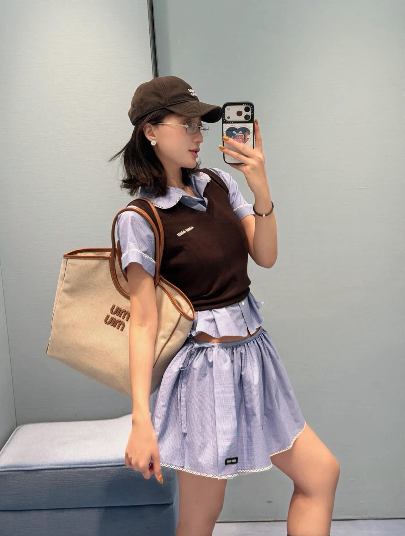 2026 Women’s GS Logo Check Skirt (FF724)