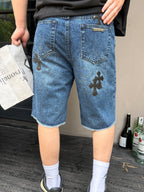 2026 New GS Cross Logo Denim Shorts (BB816-B15)