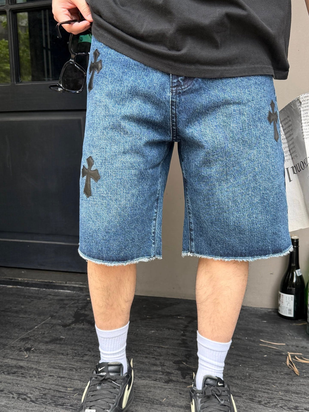 2026 New GS Cross Logo Denim Shorts (BB816-B15)