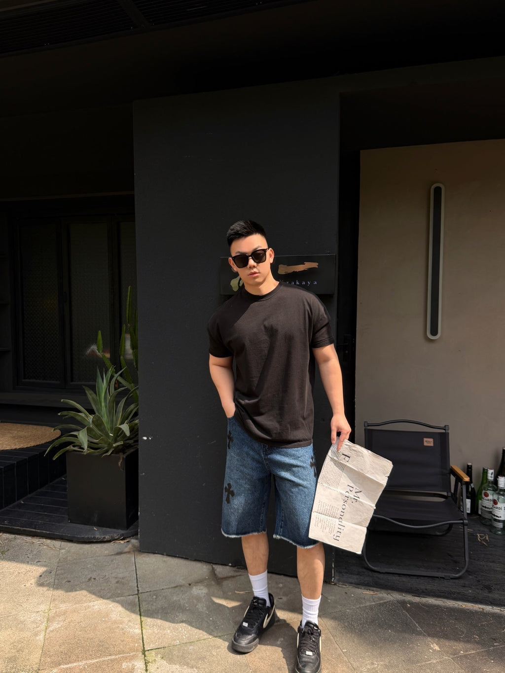 2026 New GS Cross Logo Denim Shorts (BB816-B15)
