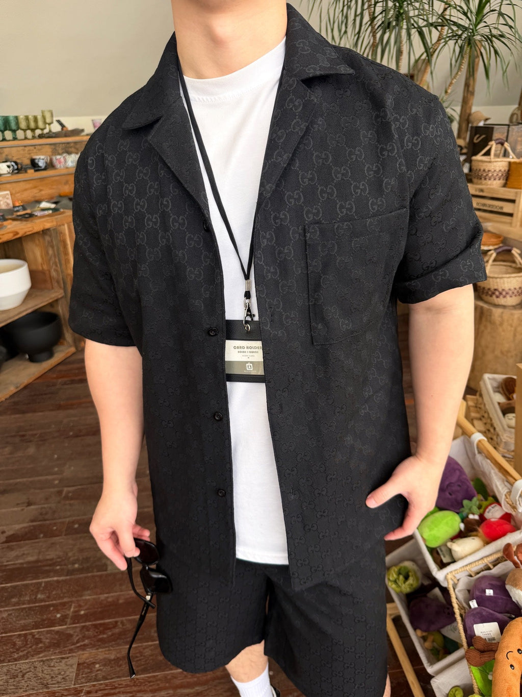 2026 New Arrival GS All-over Jacquard Print Short-sleeved Shirt (AA579-A90)