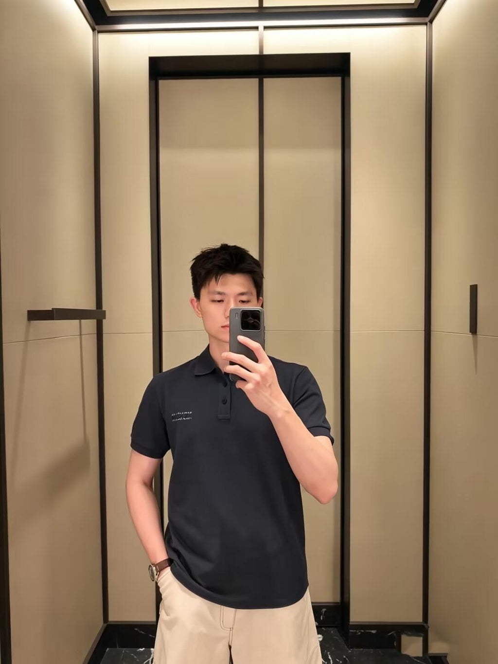 2026 New GS Logo Print Polo Shirt (BB758-A40)