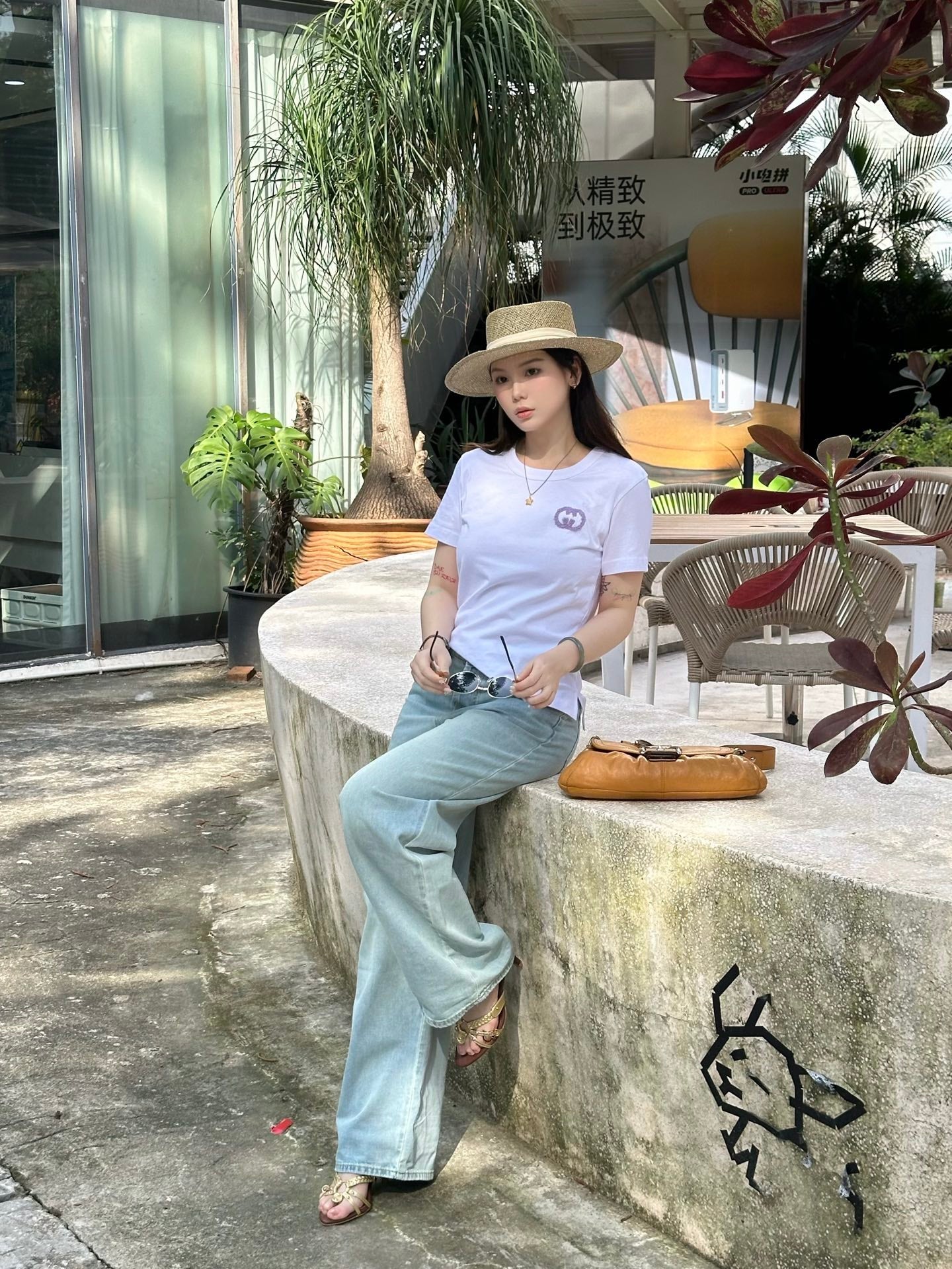2026 Women’s GS Embroidered Logo Jeans  (EE410)