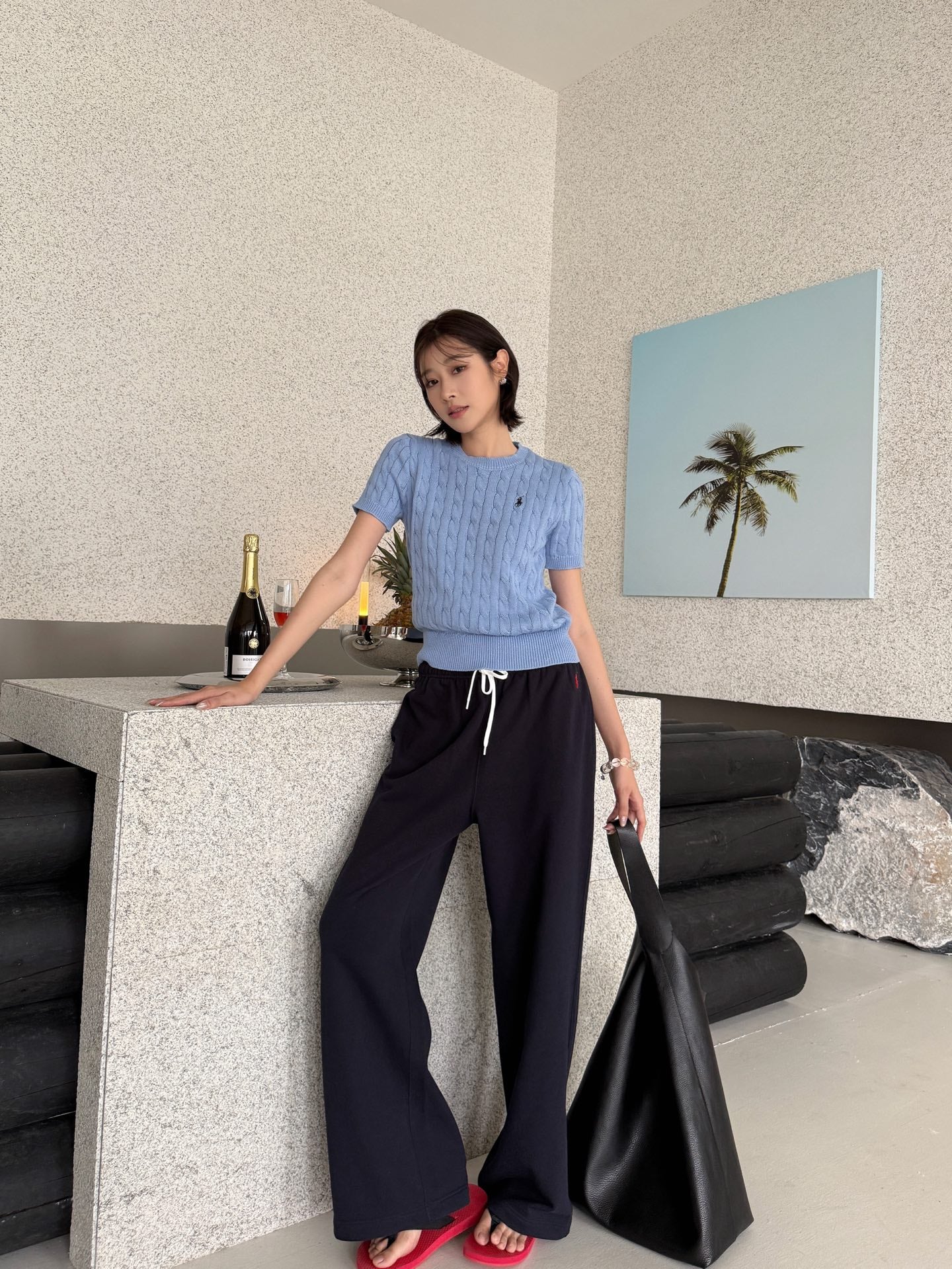 2026 Women’s GS Embroidered Casual Trousers  (FF727)