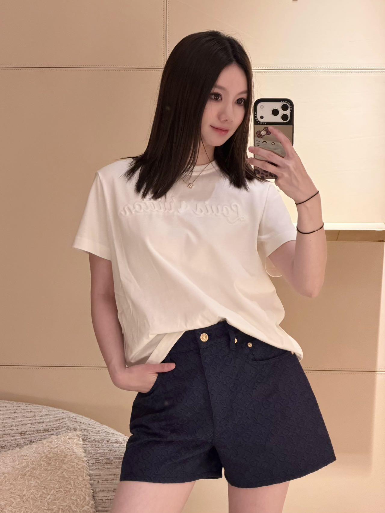 2026 Women’s GS Logo Embroidered Short-Sleeved T-Shirt (EE409)