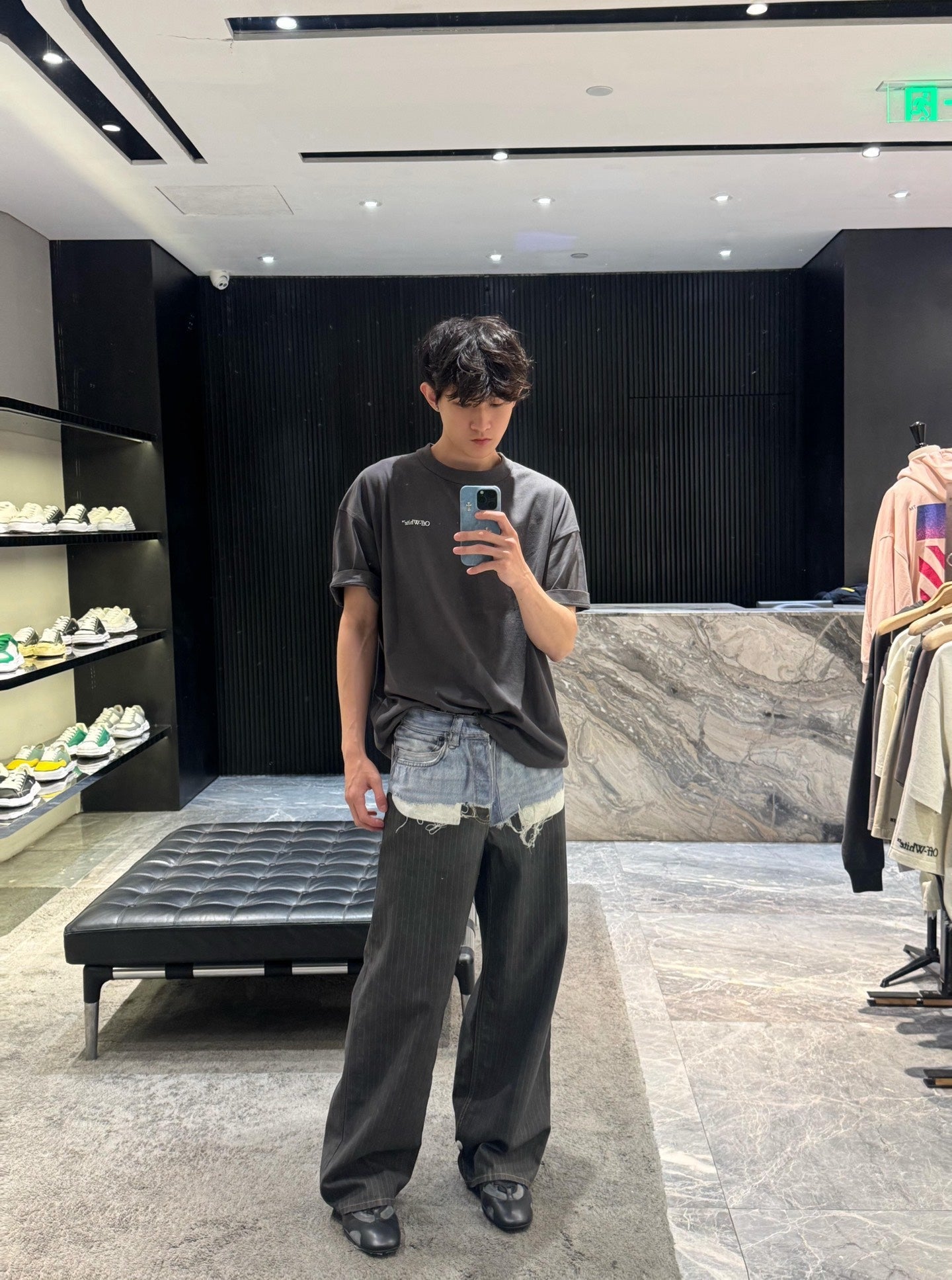 2026 New GS Optical Illusion Stripe Print Jeans (CC962-C05)