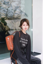 2026 New GS Long-Sleeved T-Shirt with Distressed Printed Logo (CC975-A40)
