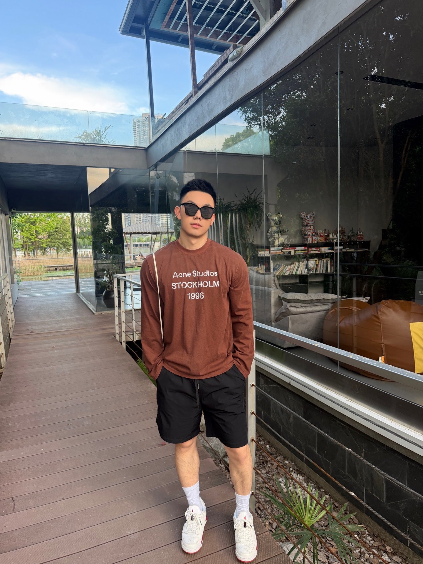 2026 New GS Long-Sleeved T-Shirt with Distressed Printed Logo (CC975-A40)