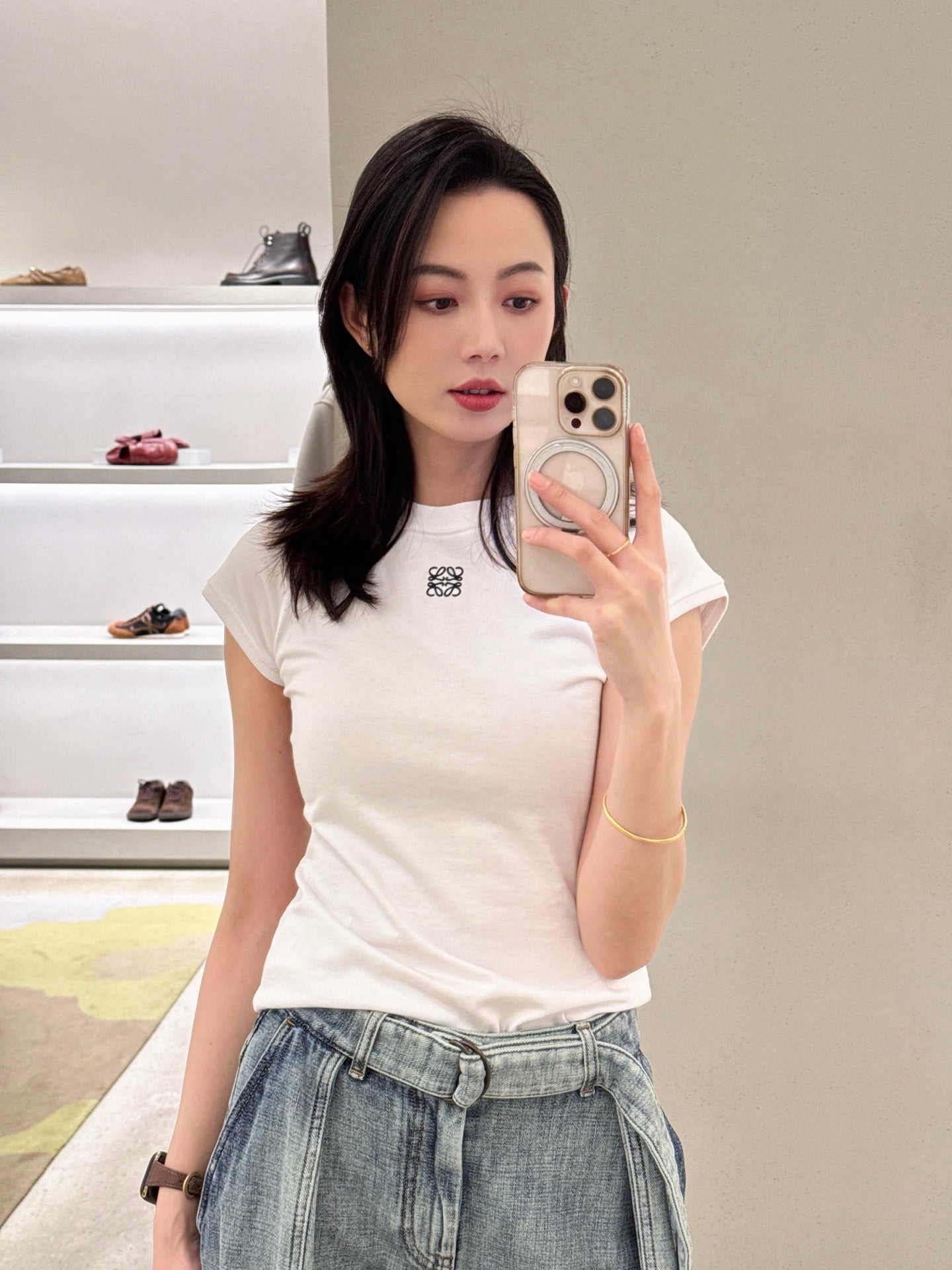 2026 Women’s GS Embroidered Short-Sleeved Top (EE412)