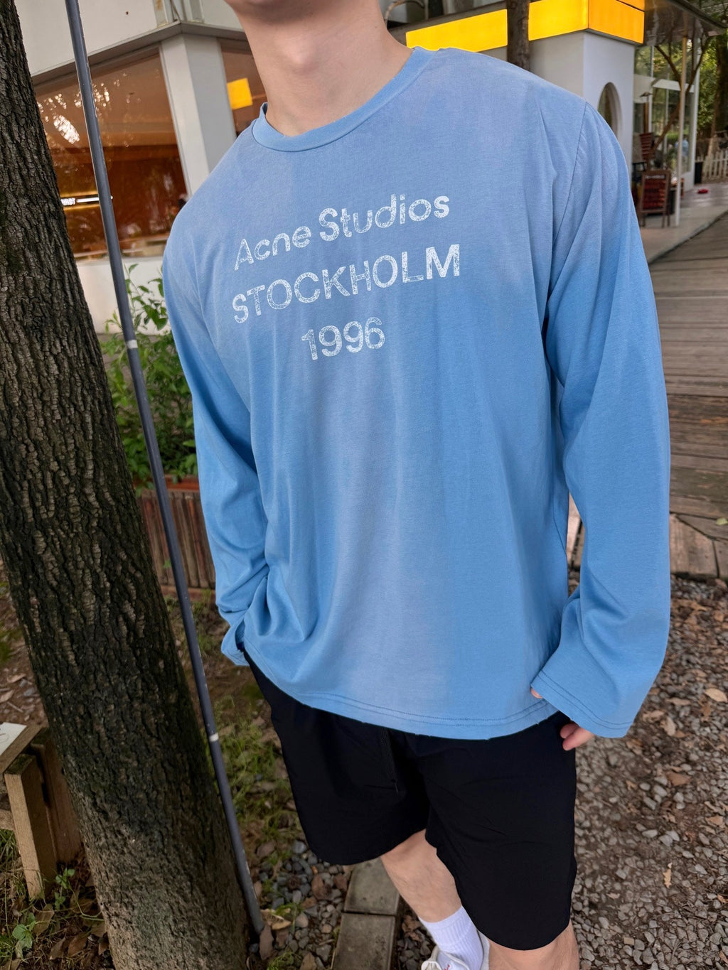 2026 New GS Long-Sleeved T-Shirt with Distressed Printed Logo (CC975-A40)