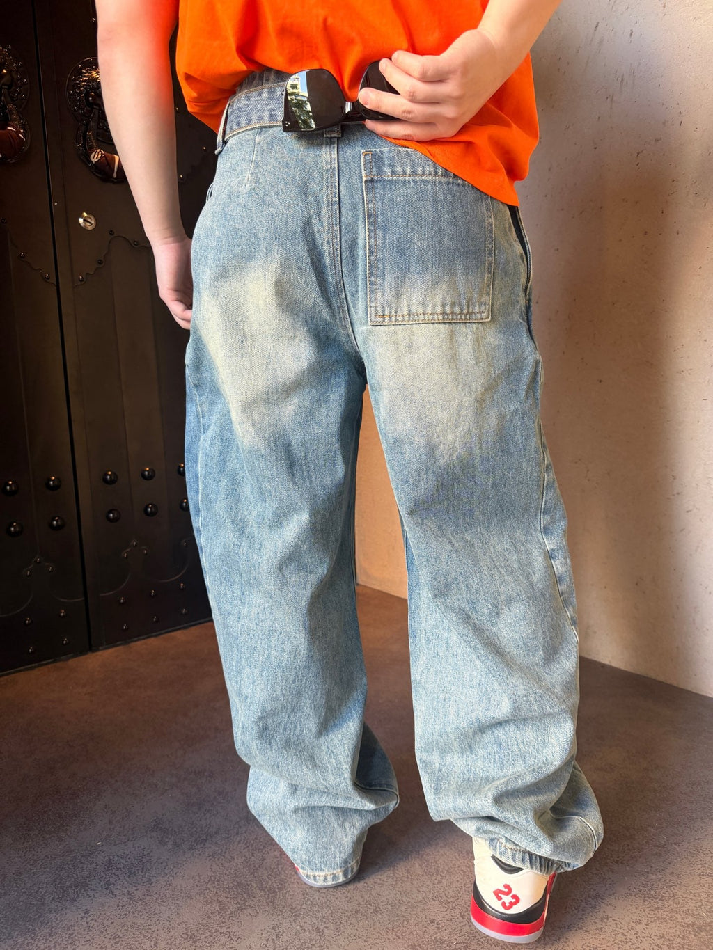 2026 New GS Leather Patch Jeans (BB828-B70)