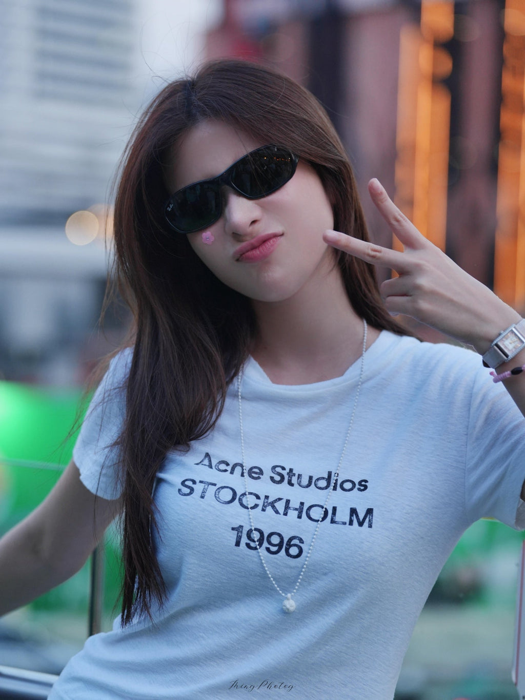 2026 Women’s GS Short-Sleeved T-Shirt with Screen-Printed Distressed Logo (FF731)