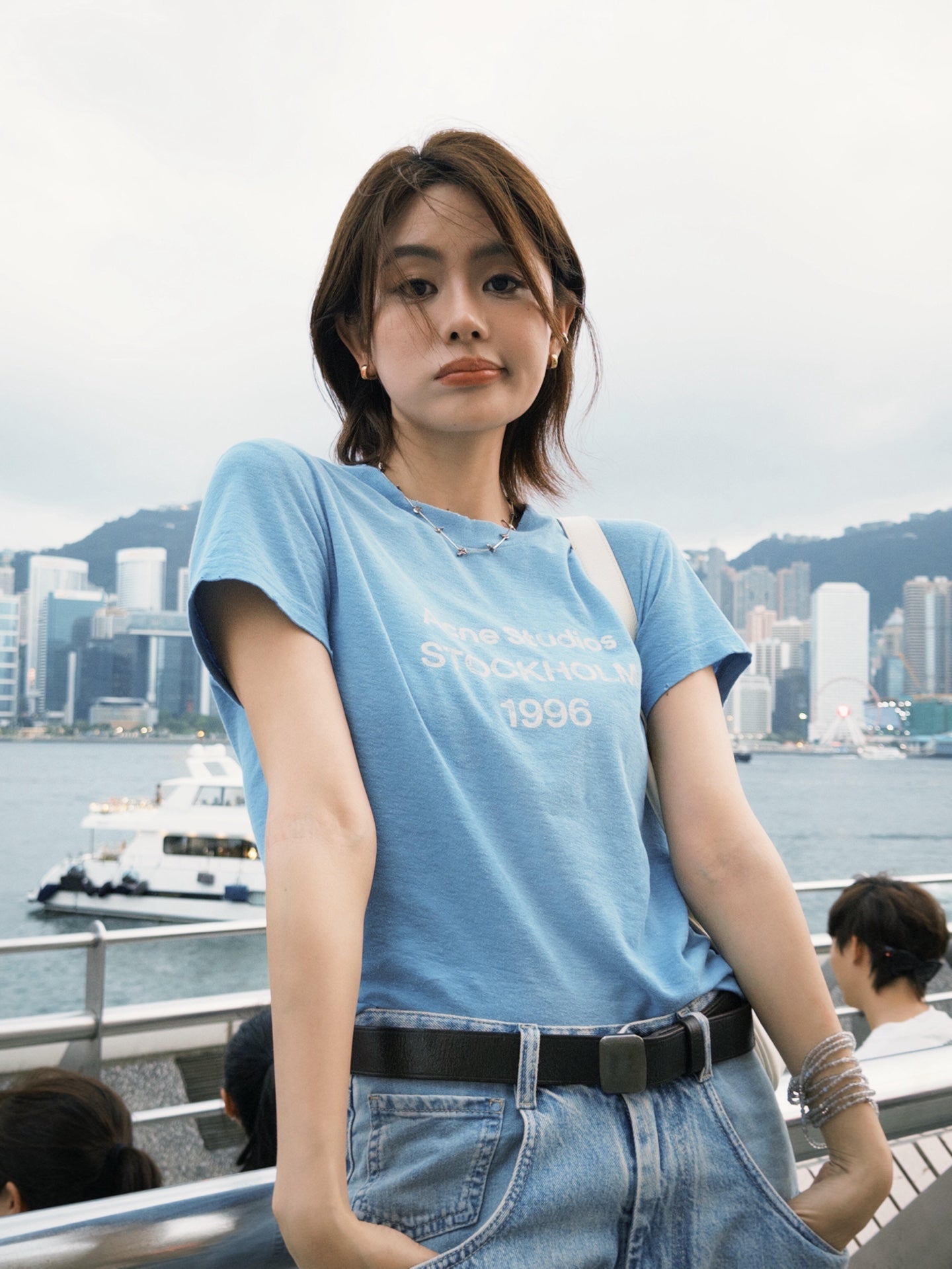 2026 Women’s GS Short-Sleeved T-Shirt with Screen-Printed Distressed Logo (FF731)