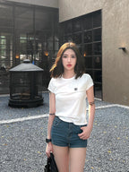 2026 Women’s GS Cross Motif Short-Sleeved T-Shirt (DD122)