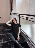 2026 Women’s GS Cross Motif Short-Sleeved T-Shirt (DD122)