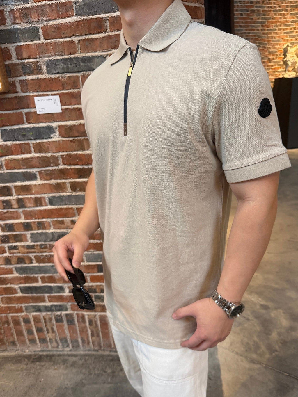 2026 New GS Logo Half-Zip Polo Shirt (BB812-A40)