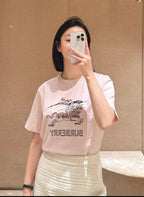 2026  Women's GS Sketch Knight Logo Short-Sleeved T-Shirt (DD117)