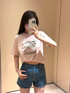 2026  Women's GS Sketch Knight Logo Short-Sleeved T-Shirt (DD117)
