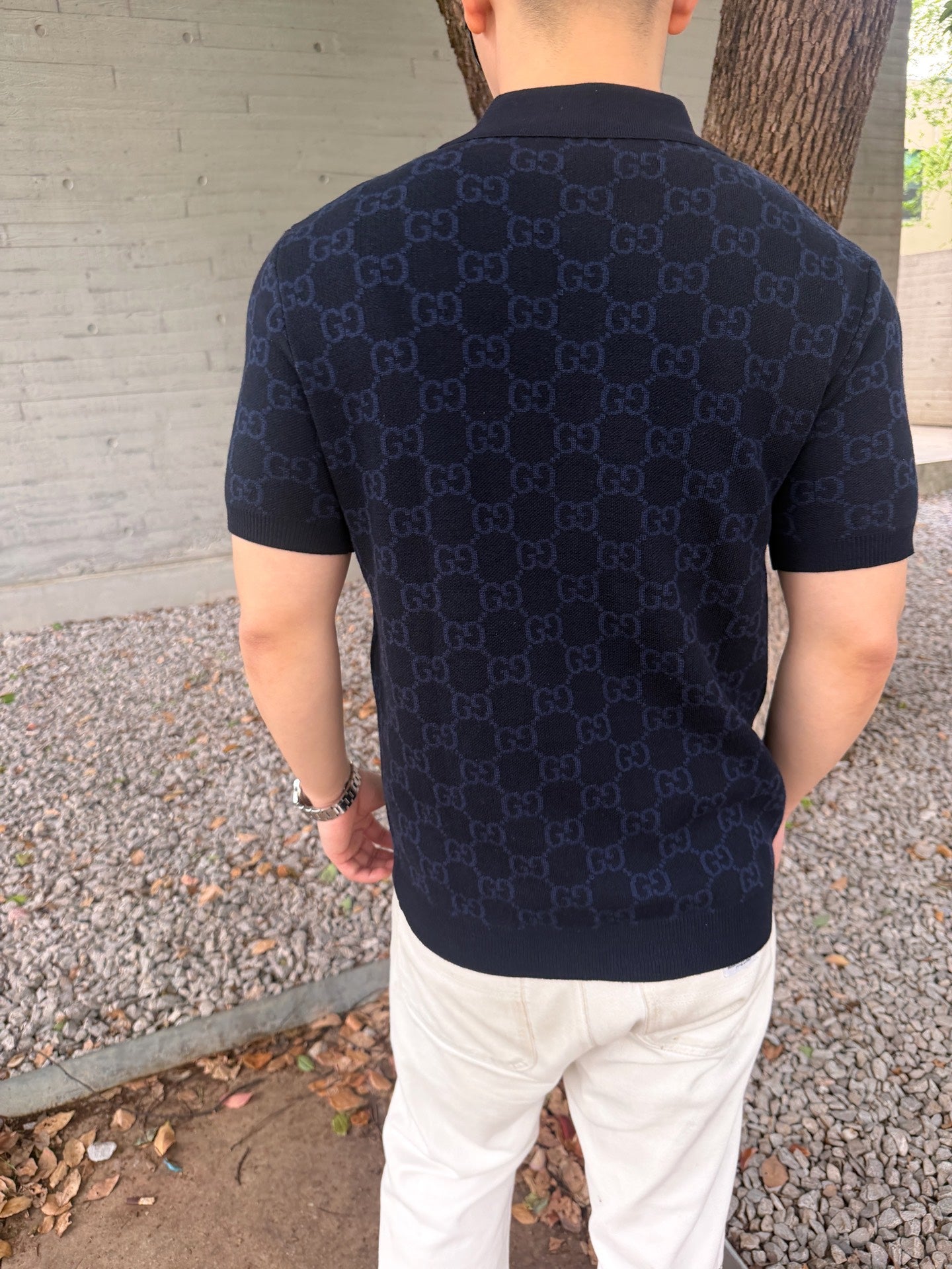 2026 New Arrival GS All-over Jacquard Short-sleeved Jumper (AA581-A85)