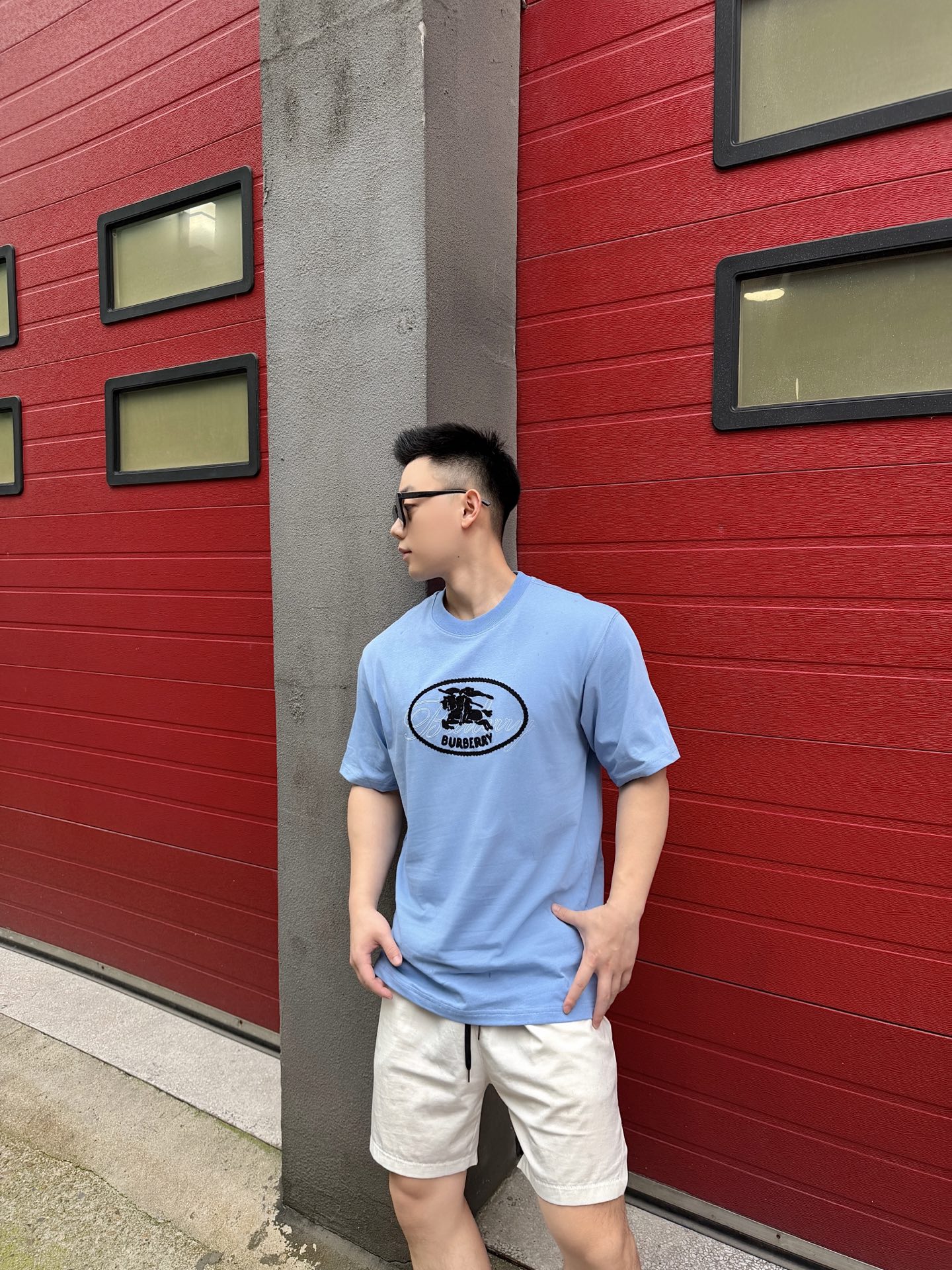 2026 New GS Checked Rider Emblem Short-Sleeved T-Shirt (AA599-A15)
