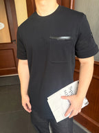 2026 New GS Leather-Trimmed Pocket Short-Sleeved Top (AA573-A20)