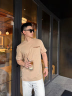 2026 New GS Leather-Trimmed Pocket Short-Sleeved Top (AA573-A20)