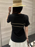 2026 Women’s GS Lucky Star Embroidered Short-Sleeved T-Shirt (DD127)