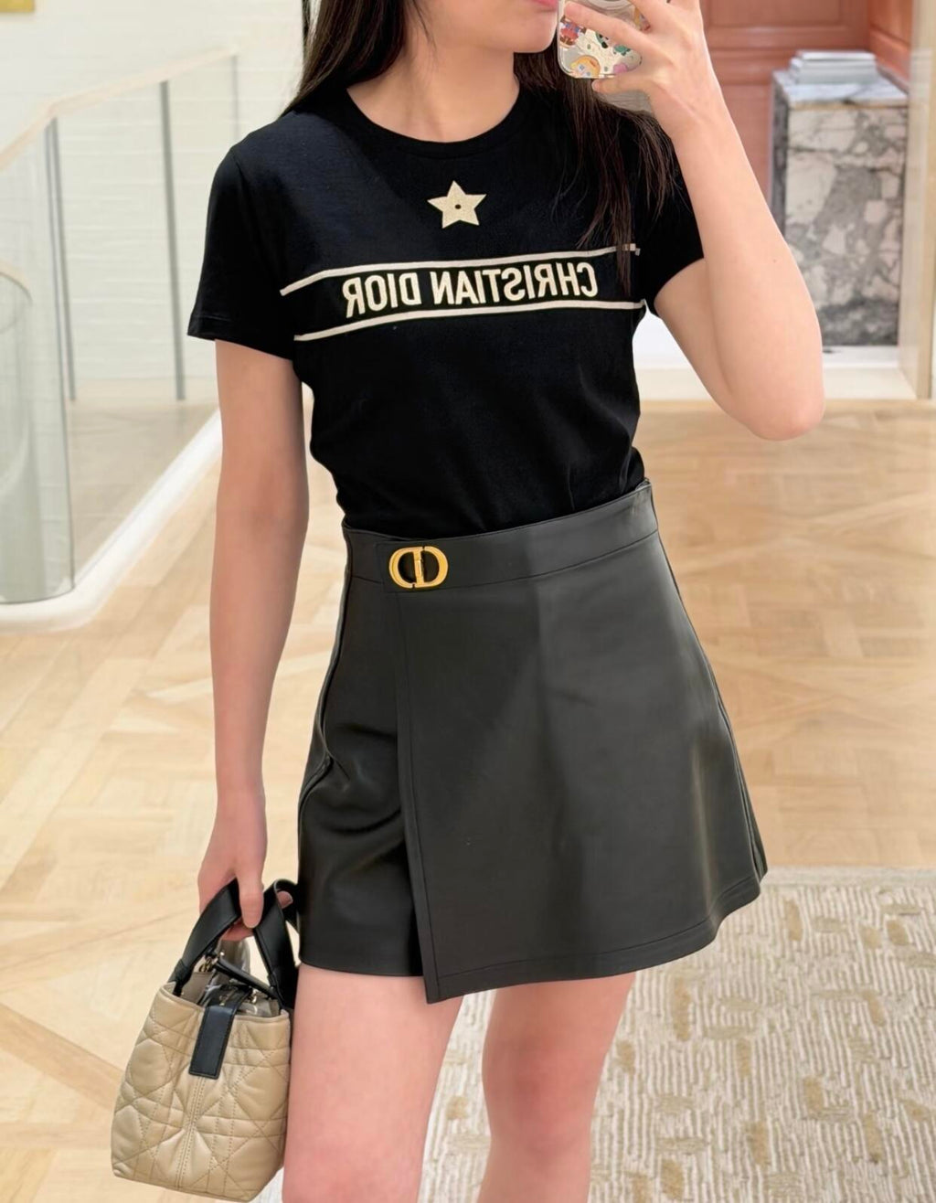 2026 Women’s GS Lucky Star Embroidered Short-Sleeved T-Shirt (DD127)