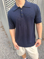 2026 New Arrival GS Jacquard Polo Neck Knit Jumper (AA622-A75)