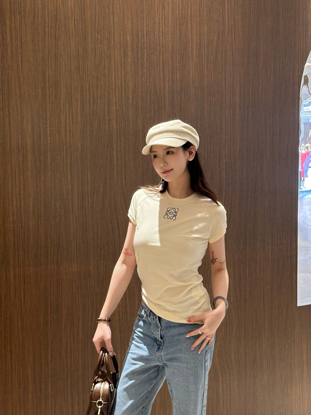 2026 Women’s GS Mosaic Embroidered Short-Sleeved Top (DD128)