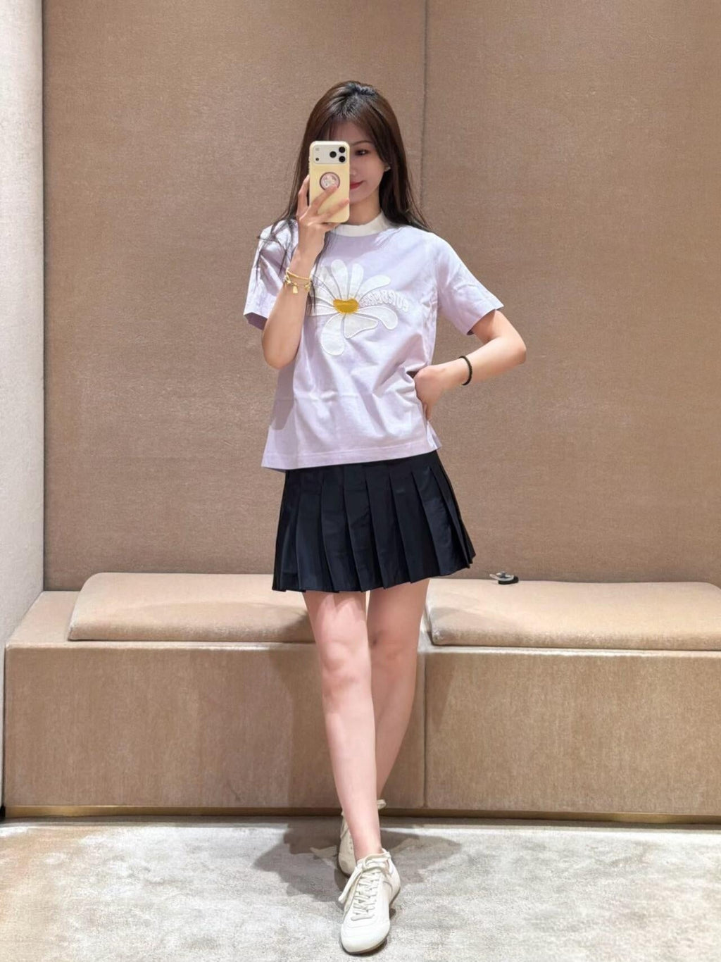 2026 Women's GS Daisy Embroidered Short-Sleeved Top (DD120)