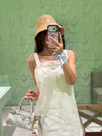 2026 Women’s Triangle Brand Denim Halter Dress (DD118)