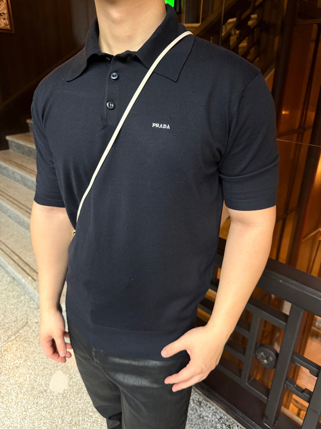 2026 New GS Embroidered Logo Polo Neck Knit Top (CC979-A60)