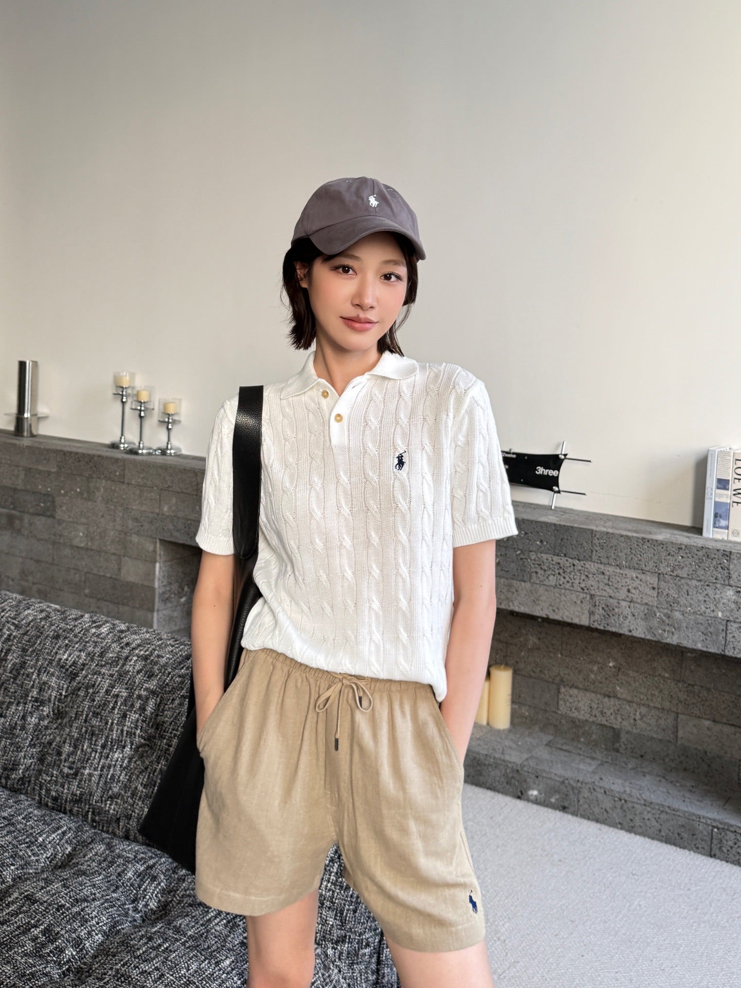 2026 Women’s GS Embroidered Linen Shorts (FF749)