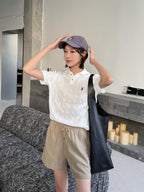 2026 Women’s GS Embroidered Linen Shorts (FF749)