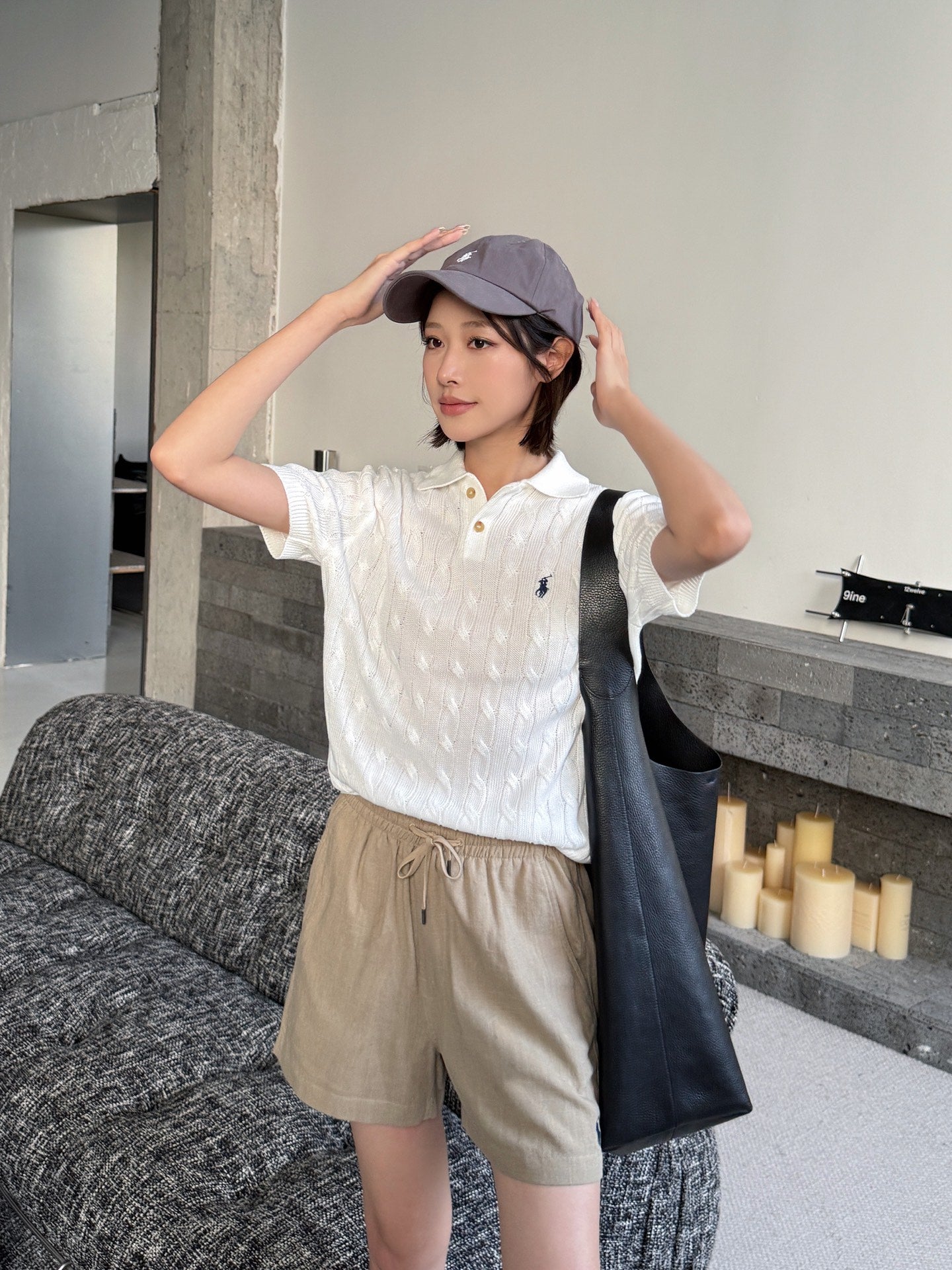 2026 Women’s GS Embroidered Linen Shorts (FF749)